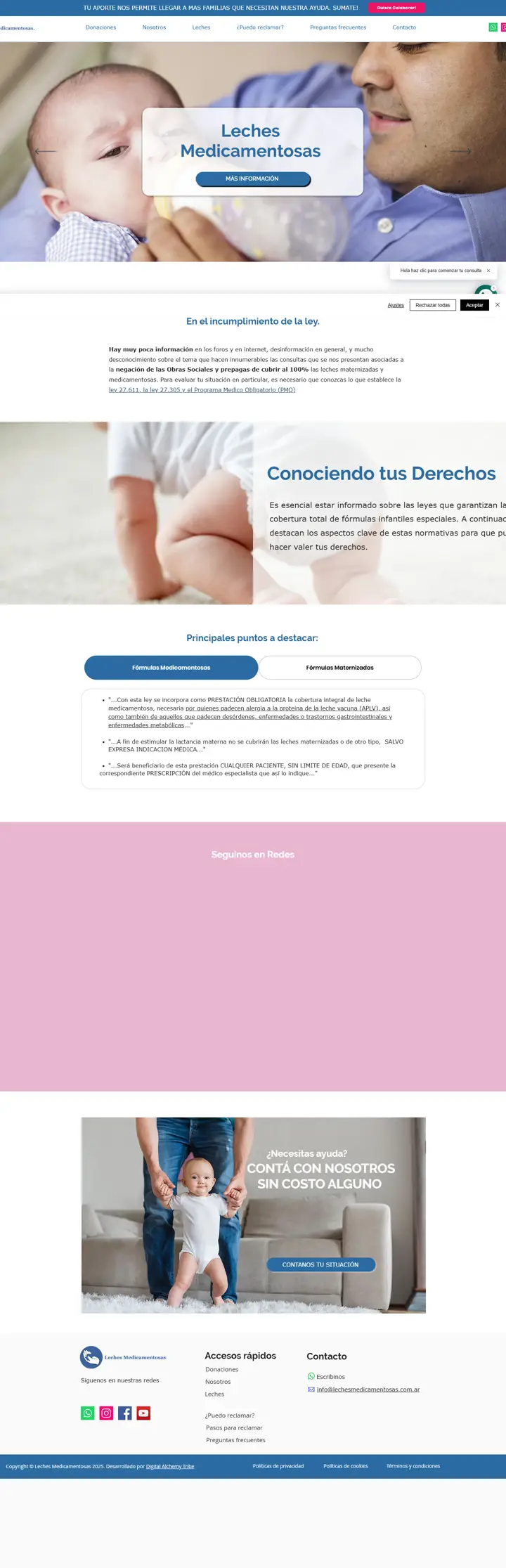 Leches Medicamentosas, página completa